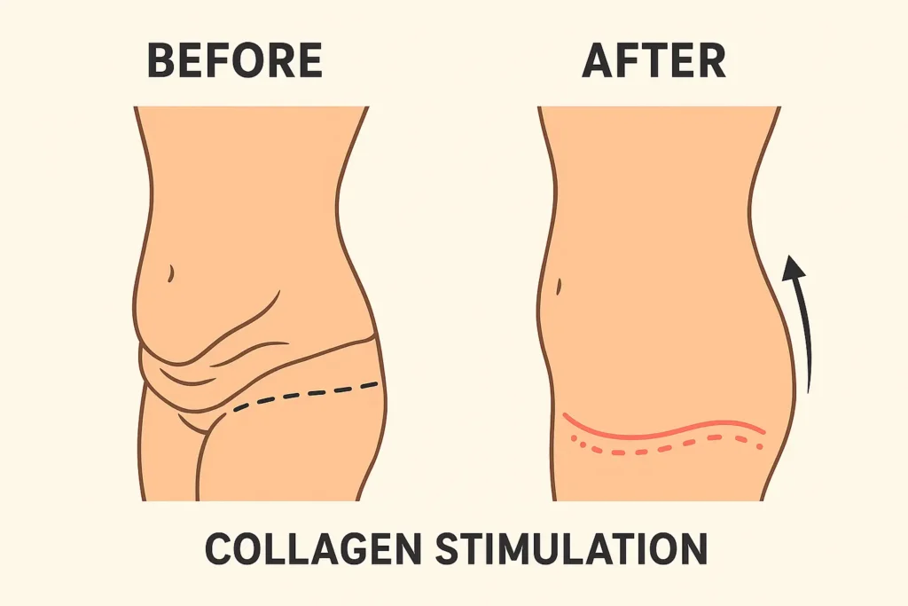 Before and after results for sagging skin after weight loss injections Burnt Tree