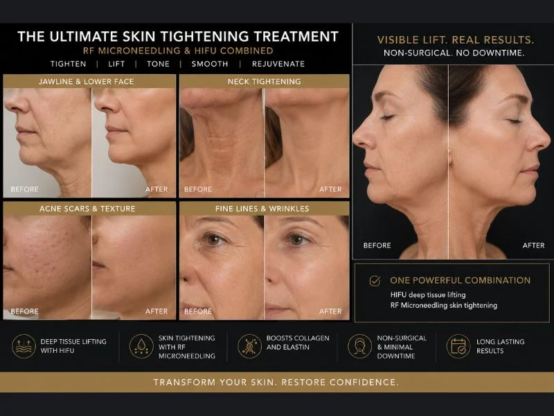 Results of combined treatment for the ultimate skin tightening treatment Burnt Tree
