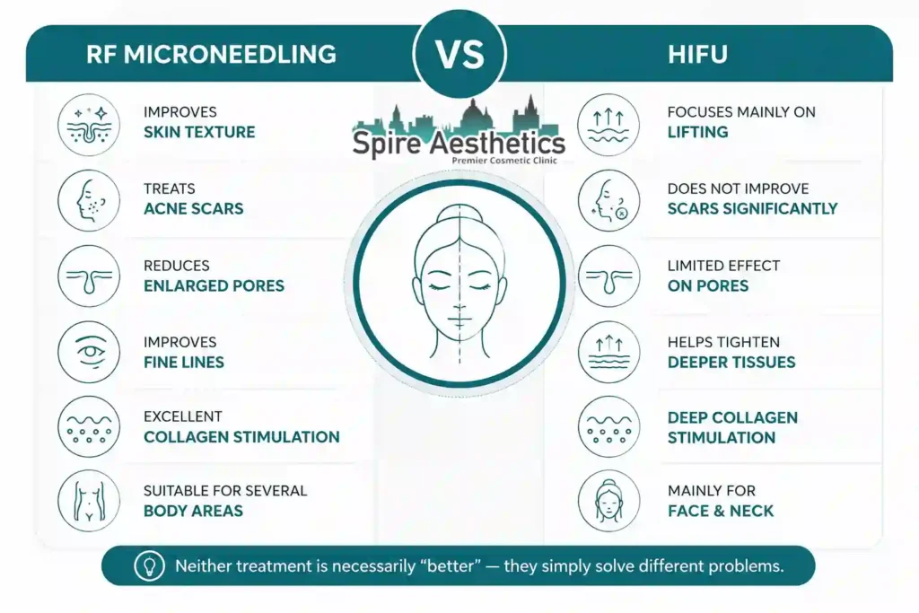 RF Microneedling vs HIFU: Which Treatment Gives Better Results Burnt Tree?